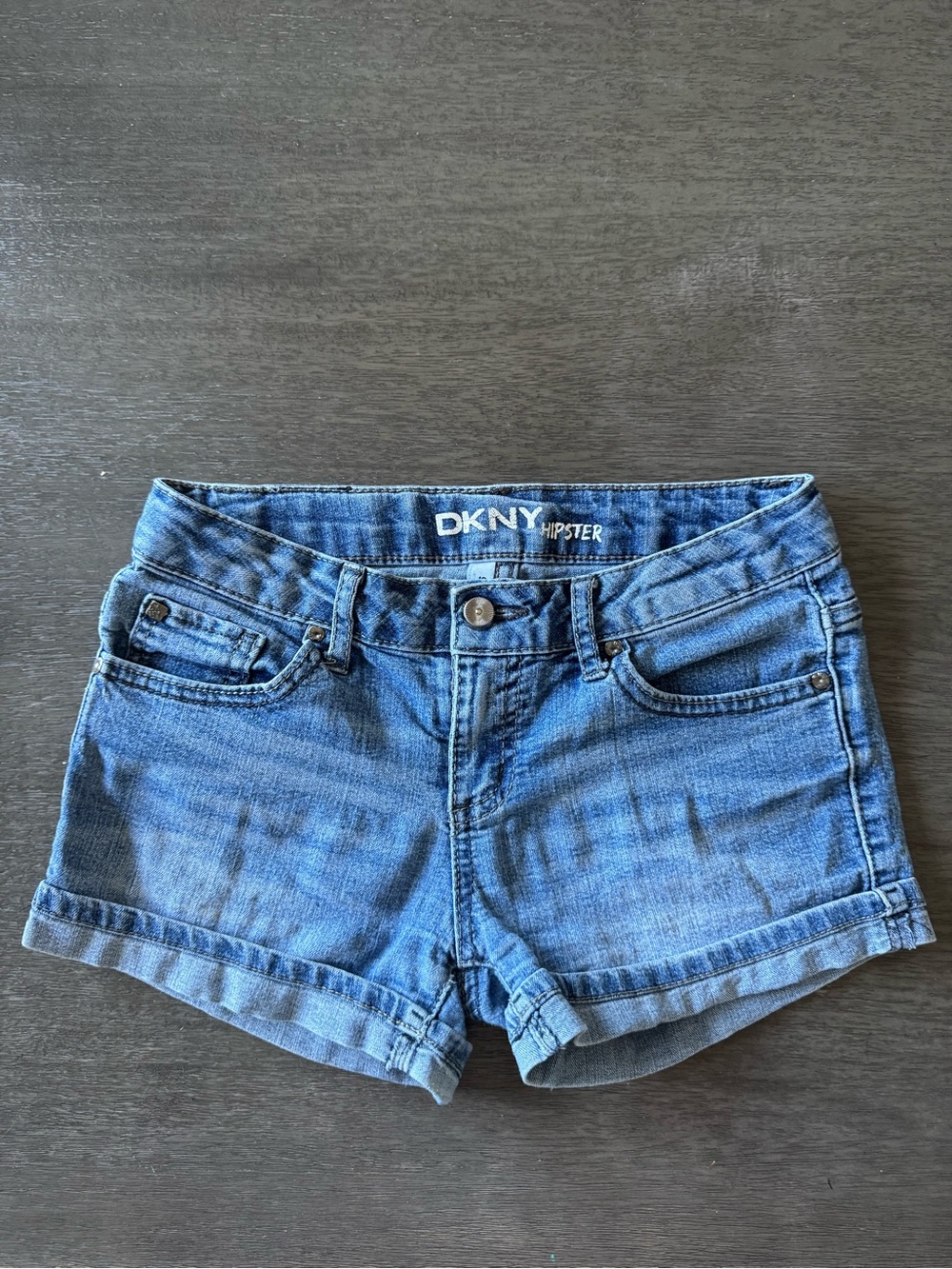 DKNY girls Blue Denim Hipster Shorts